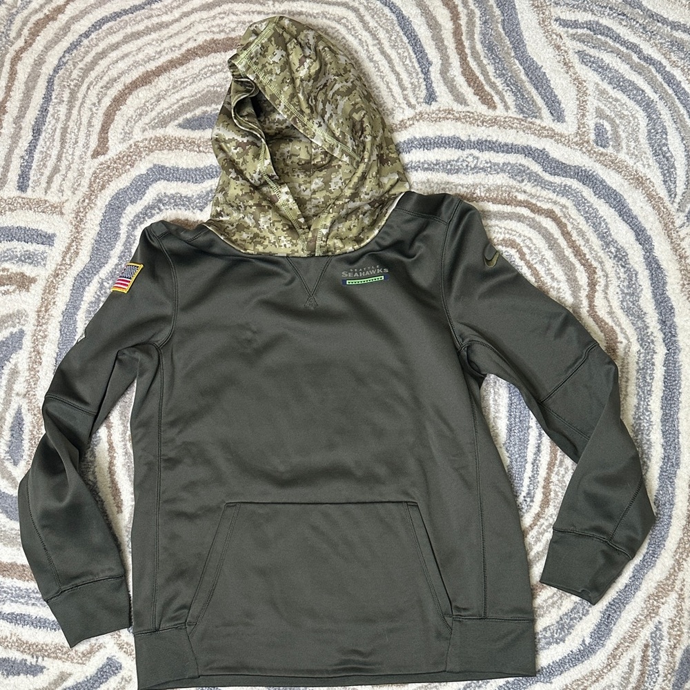 Nike NFL USA Olive and Camouflage Hoodie